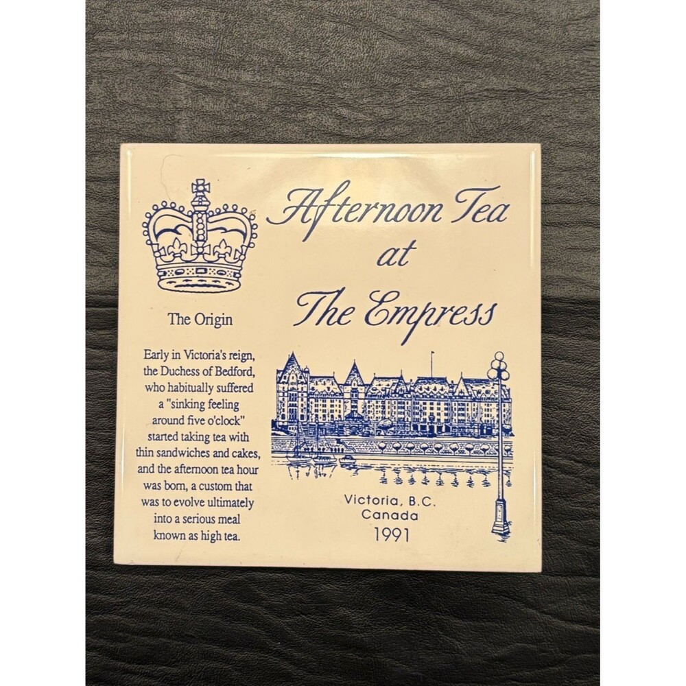 Vintage Tile Trivet “Afternoon Tea at the Empress”
